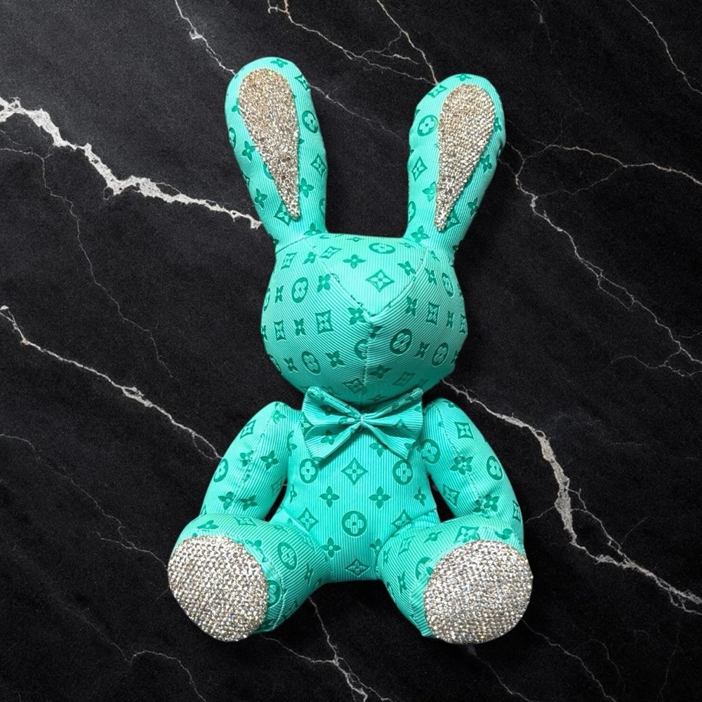 Elegant Special Print Bunny- TIFFANY BLUE
